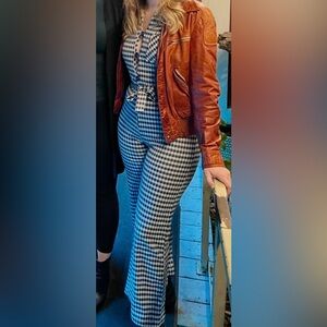 Vintage Houndstooth Jumpsuit